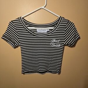 Gypsy Warrior "Bad Habits" Striped Crop Top, S